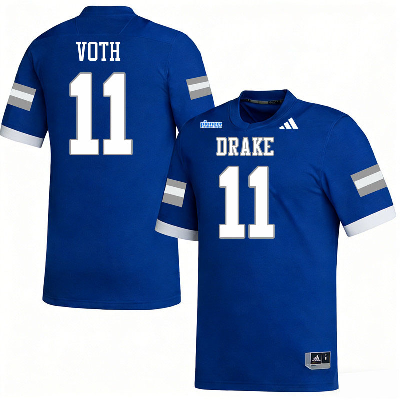 Drake Bulldogs #11 Jackson Voth College Football Jerseys,Uniforms-Blue